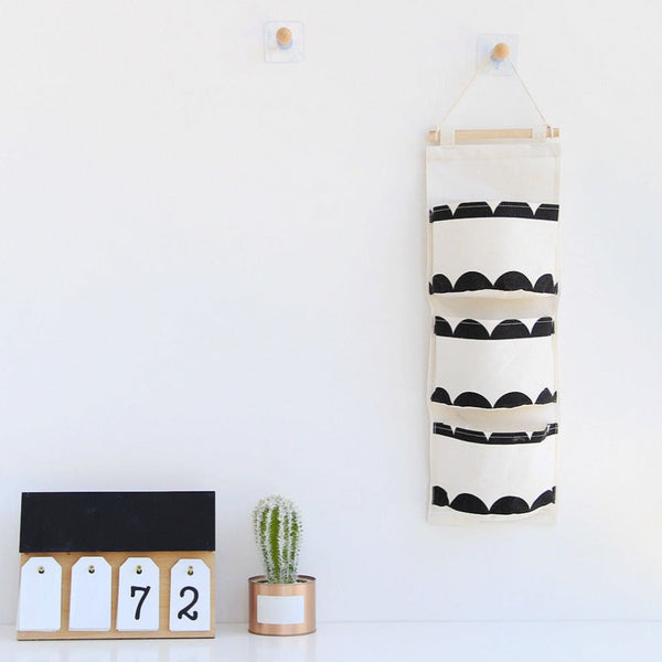 3 Pockets Door Wall Hanging Storage Pouch Bag Closet Sundries Organizer 2# Closet Organisers