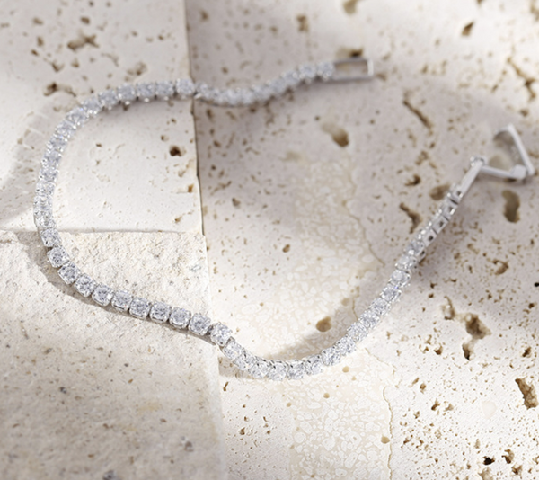 2.5Mm Single Row Full Diamond Crystal Bracelet Round Zircon Jewellery