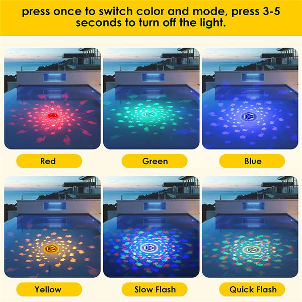 Led Floating Fish Mini Projector Bath Pool Light Pool & Spa Lights