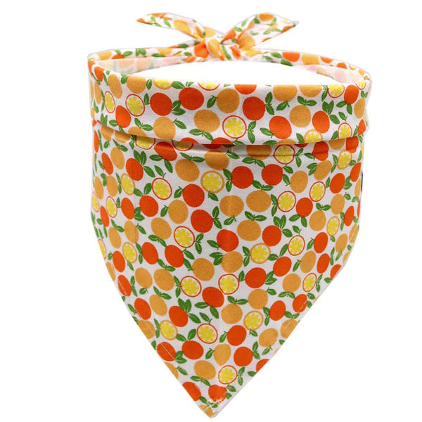 Pet Accessories Summer Fruit Style Pure Cotton Drool Towel Triangle Scarf Dog Clothing & Shoes