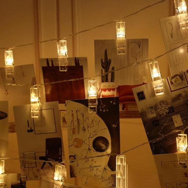 Photo Clip Holder Led Strip Fairy Photograph Display String Lights