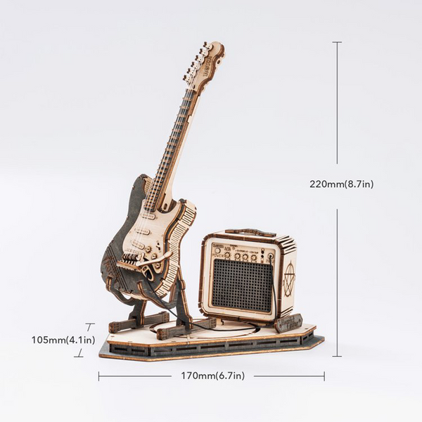 Rokr Electric Guitar Model Gift For Kids Adult Assembly Creative Toys Puzzles