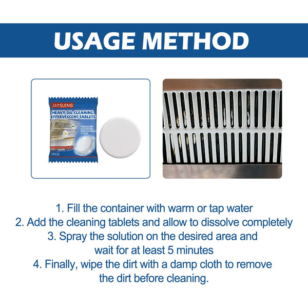 Kitchen Oil Stain Cleaning Tablets Heavy Dirt Effervescent Range Hood Cooktop Cleaning Products