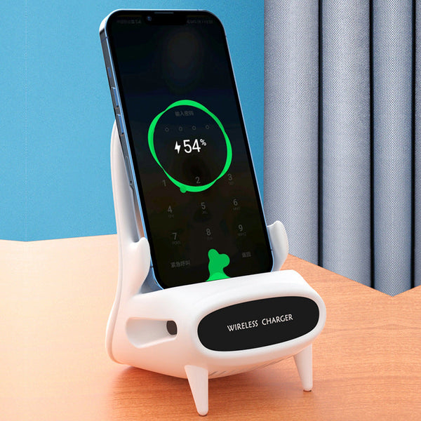 Portable Mini Chair Wireless Charger Desk Mobile Phone Holder 10W Fast Special Gift