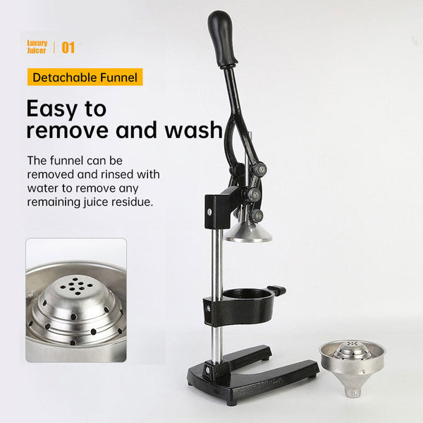 Cast Iron Citrus Juicer: Extra Large Commercial Manual Press Heavy Duty Countertop Squeezer For Fresh Orange Juice. Manual Juicers