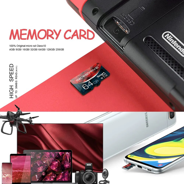 64Gb Mini Sd Card Class 10 Memory Memory Cards