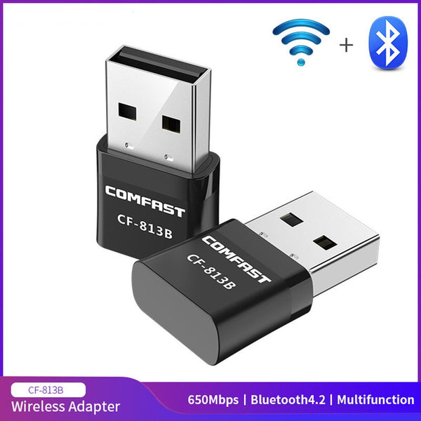 650Mbps Dual Band 2.4G 5.8G Wireless Wifi Adapter Bluetooth 4.2 Dongle For Stable Pc Bt Mouse Keyboard Speaker Connection