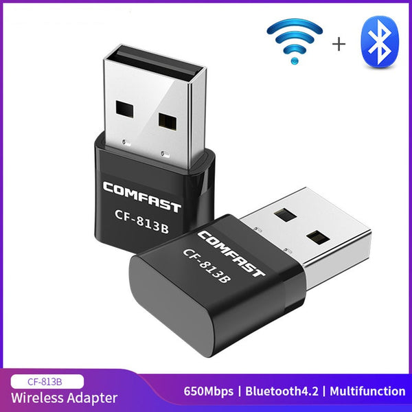 650Mbps Dual Band 2.4G 5.8G Wireless Wifi Adapter Bluetooth 4.2 Dongle For Stable Pc Bt Mouse Keyboard Connection Usb Wi Fi Adapters/Dongles