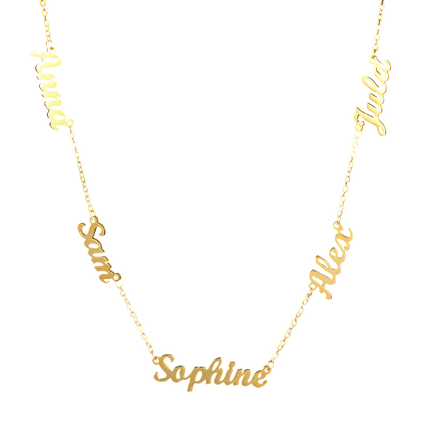 Personalized Name Necklace Stainless Steel English Letter Pendant Women's Jewelry With Multiple Names Necklaces & Pendants