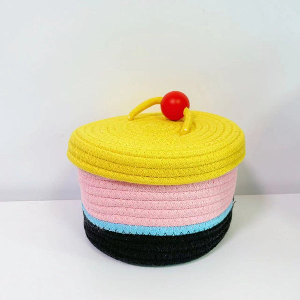 Home Cotton Weaving Storage Basket Ins Wind Vegetable Toy Living Room Miscellaneous Display Underwear Storage Bins & Baskets