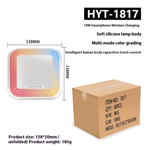 Smart Wireless Charger With Seven Colour Ambience Light For Mobile Accessories Chargers & Cradles