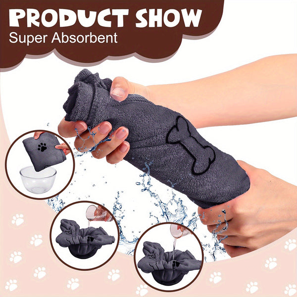 Pet Bath Towel Quick Drying And Absorbent For Dogs Cats Soft Supplies Dog Grooming