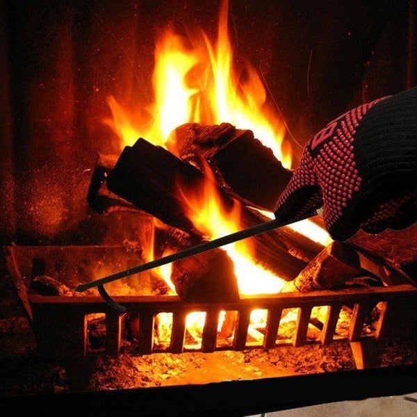 662F / 350C Heat Proof Resistant Oven Bbq Gloves 35Cm Kitchen Cooking Silicone Mitt Barbecue Accessories