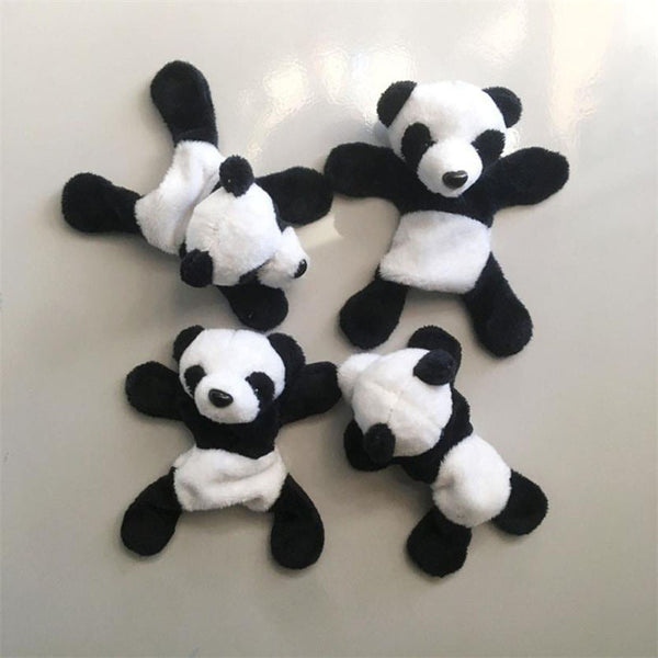 6Pcs / Set Cute Soft Plush Panda Fridge Mag Nets Refrigerator Magnets