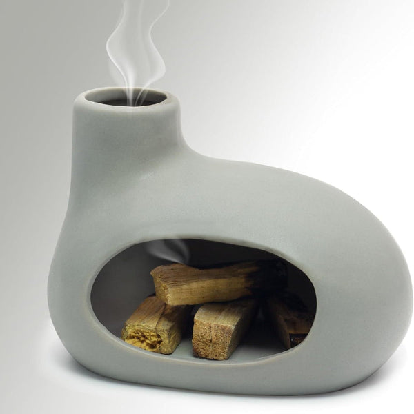 Ceramic Incense Burner With Palo Santo And Sage For Aromatherapy