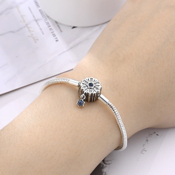 Veile Studios Snake Bone Chain Bracelet With Star Moon Snowflake And Wealth Bead Design Necklaces & Pendants