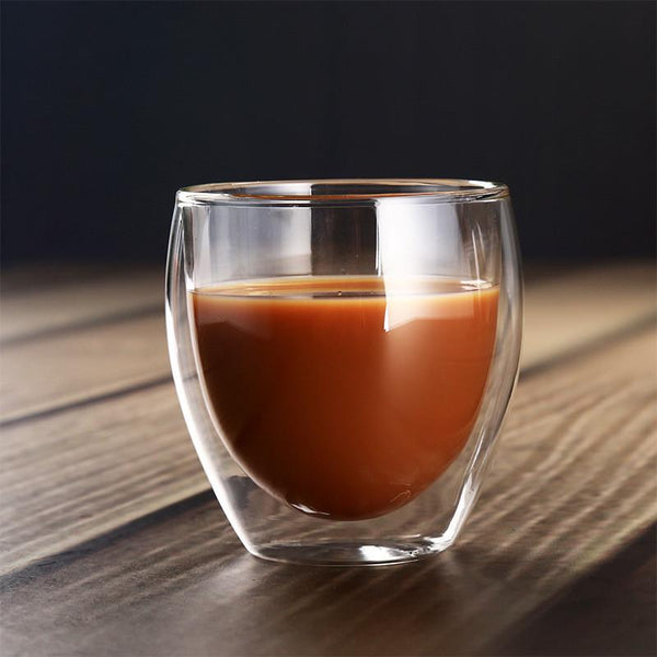 Heat Resistant Double Glass Coffee Cups Glassware & Drinkware