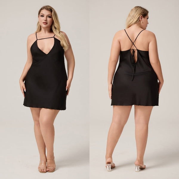 Short Nightgown Vest V Neck Sleepwear