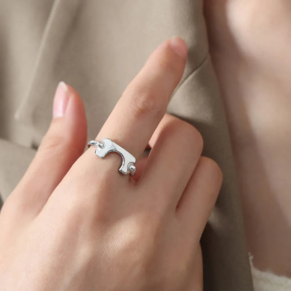 18K Gold Plated Irregular Open Ring Rings