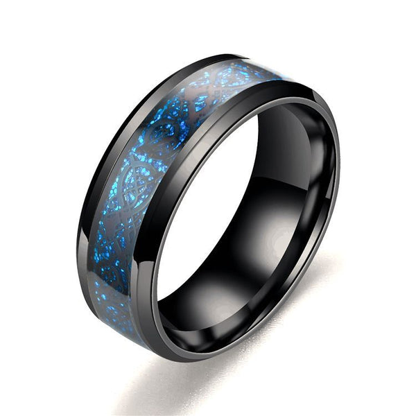 Veile Studios Dragon Pattern Men Stainless Steel Jewellery Rings