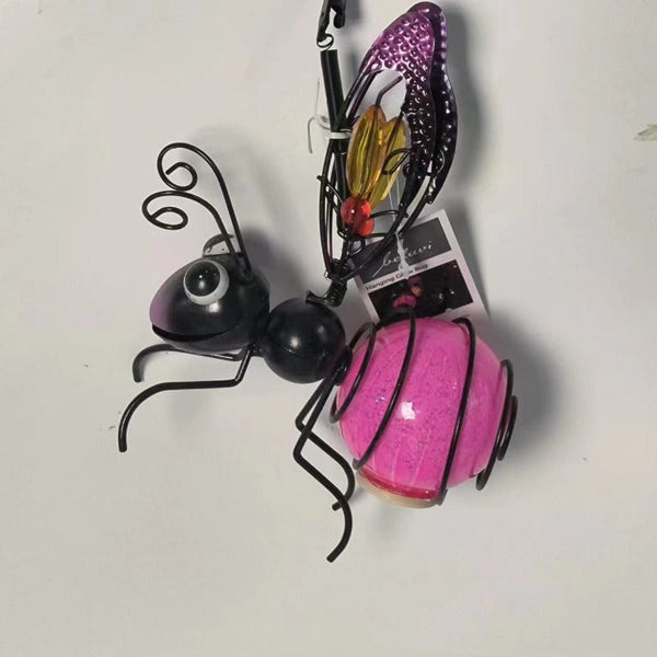 Wall Hanging Decoration Crafts Wrought Iron Ant Home Blue Red Yellow Wing Wall Art