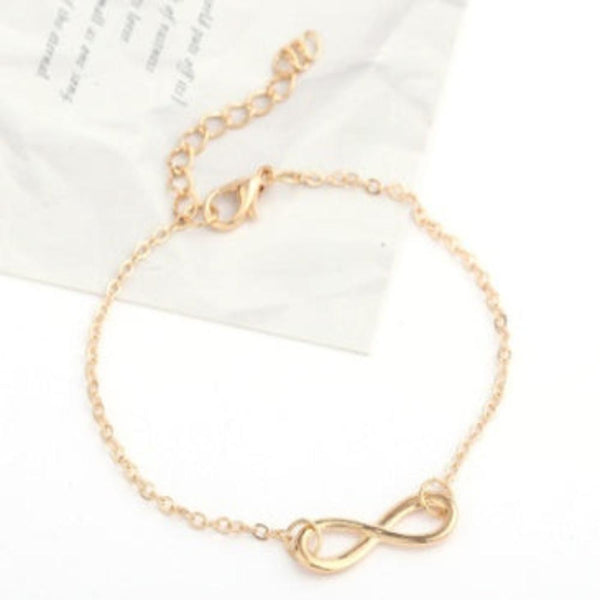 Veile Studios Simple Link Chain Bracelet With Gigantic Infinity Charm Women Jewelry Bracelets