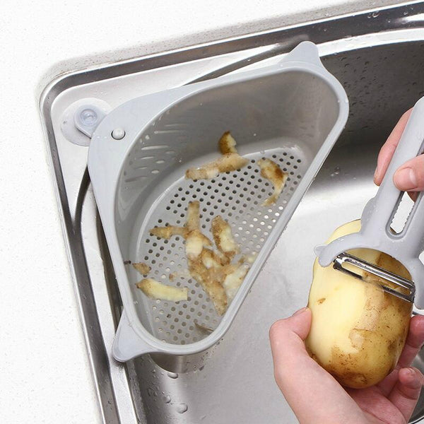 Kitchen Sink Suction Cup Sponge Holder Draining Shelf Organisation