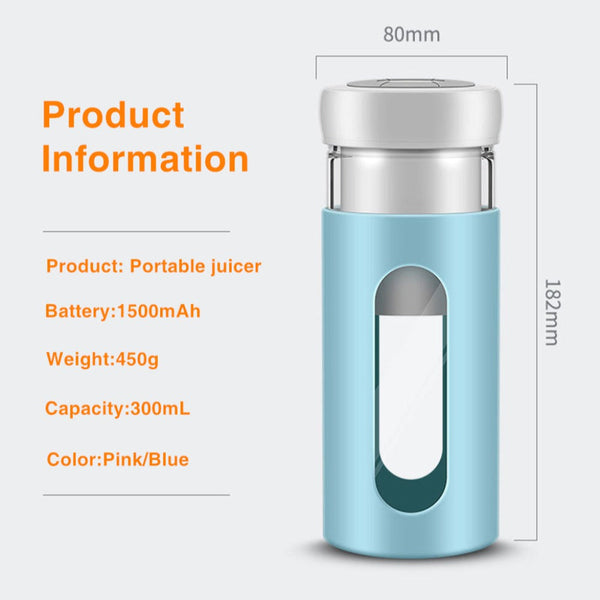 Electric Fruit Juicer Usb Wireless Rechargeable Portable Blender Handheld Blenders