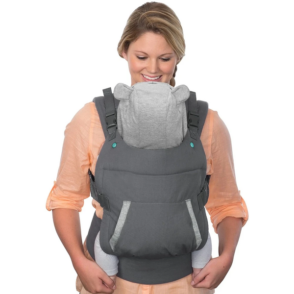 Ergonomic Bear Themed Cotton Baby Shoulder Strap Carrier With Hat Multifunctional Portable Detachable Breathable Carriers Slings & Backpacks