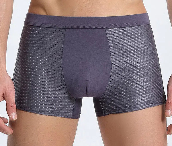 Mens Ice Silk Flat Corner Breathable Mesh Thin Underwear Four Pants