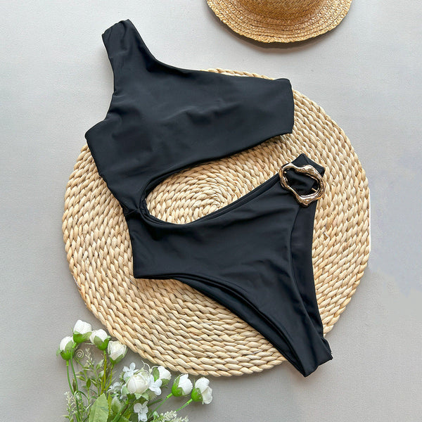 One Piece Swimsuit Women's  Bikini Ladies' Single Shoulder Wholesale Swimwear