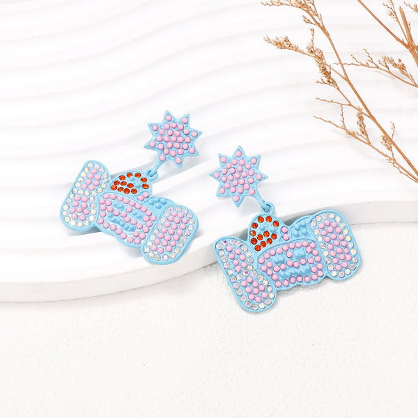 Veile Studios Cartoon Pumpkin Pearl Halloween Ghost Face For Festive Occasions Earrings