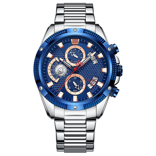 Veile Studios Mens Fashion Sports Waterproof Multifunctional Large Dial Quartz Watch Stylish Watches