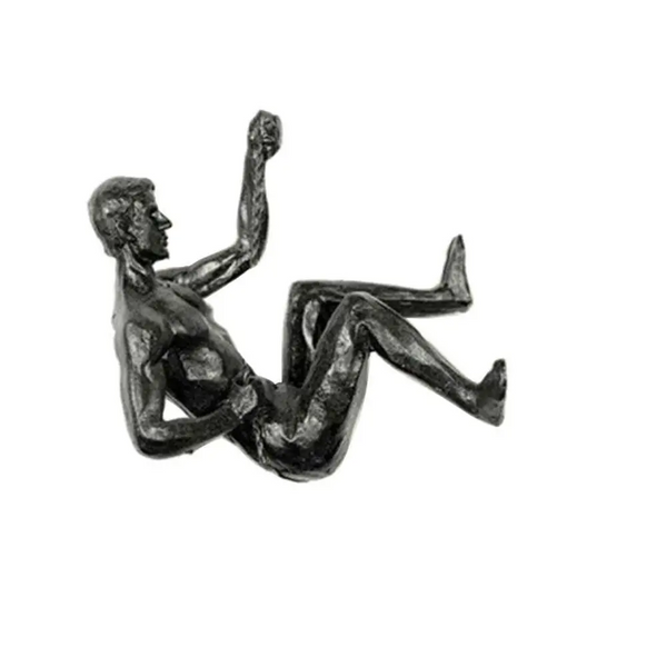 Athlete Rock Climbing Man Resin Background Wall Hanging Decoration Sculpture Statue Figures Present Retro New 2023 Sculptures & Figurines