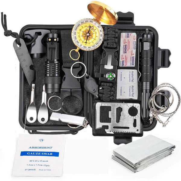 Military Grade Outdoor Travel Survival Kit With Mini Camping Tools Emergency Bracelet Whistle Blanke Bracelets