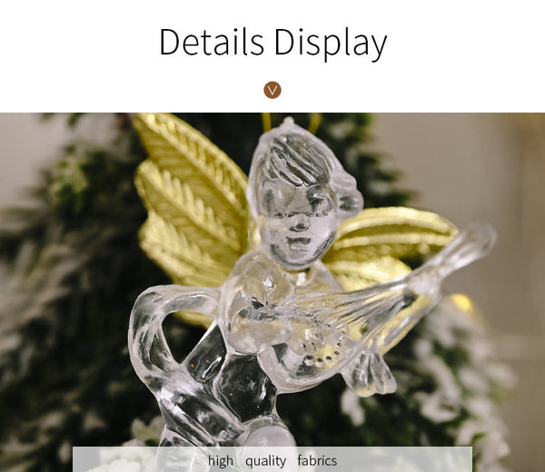 Christmas Decorative Transparent Angel Ornament Creative New Style Small Hanging Decoration Tree Seasonal Decorations