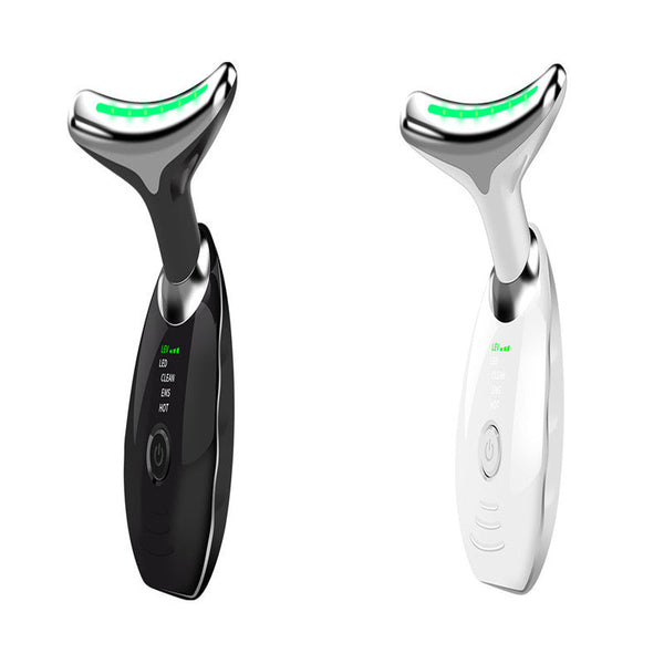 Neck Face Beauty Device Colorful Led Photon Therapy Skin Tighten Reduce Double Chin Anti Wrinkle Remove Lifting Massager Anti Aging Products