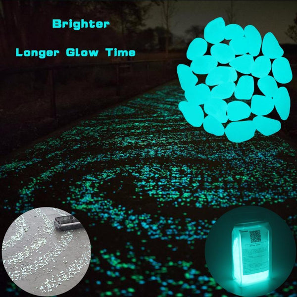 100Pcs Glow In The Dark Luminescent Garden Pebbles Glowing Stones Rocks Pebbles Stones & Step Stones