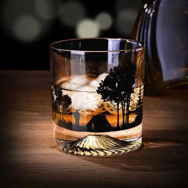 Iceberg Creative Silhouette Wine Glass Snow Mountain Cup Thick Bottom Rock Christmas Gift Whiskey Wine & Champagne Glasses