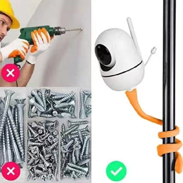 Camera 2K No Drilling Mount Multi Function Crib Winding Binding Hanging Inverted Installation Wall Mounted Base Security Cameras