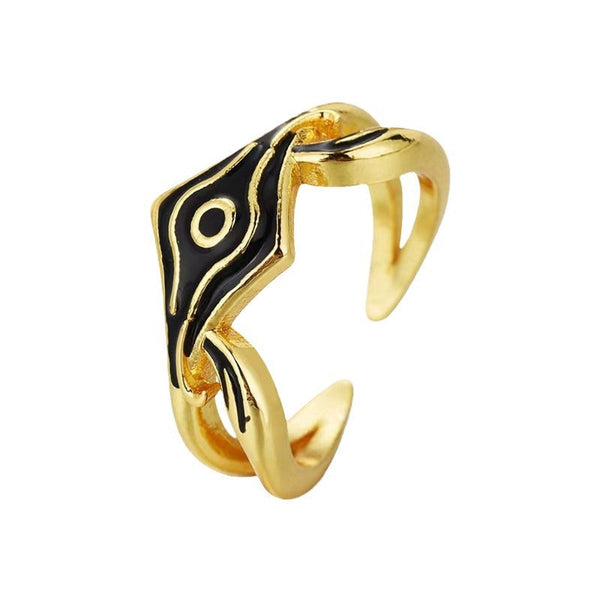 Game King Monster Duel Artum Ring Electroplated Gold Droplet Rings
