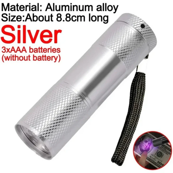 Mini Black Light Flashlight Waterproof Uv Ultraviolet 9Led Detector For Pets Dog Urine Stains Flashlights