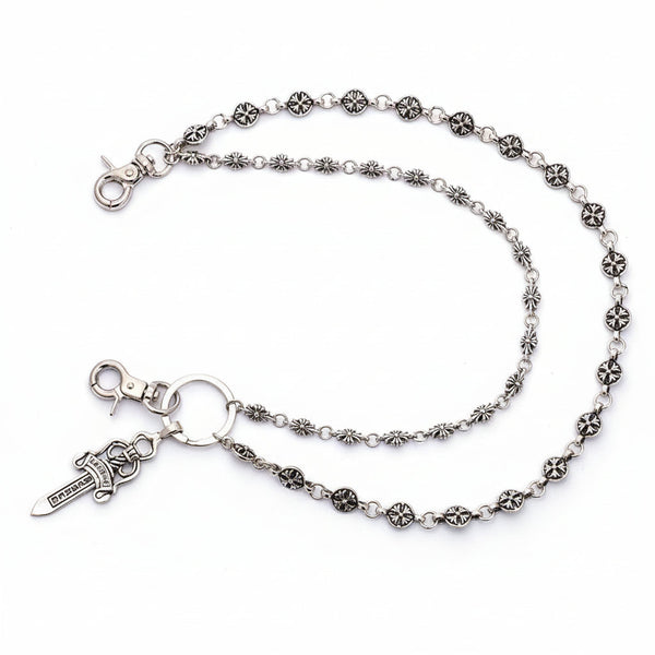 Defensive Metal Full Sword Pants Chain Hip Hop Anti Theft Cross Waist Body Chains