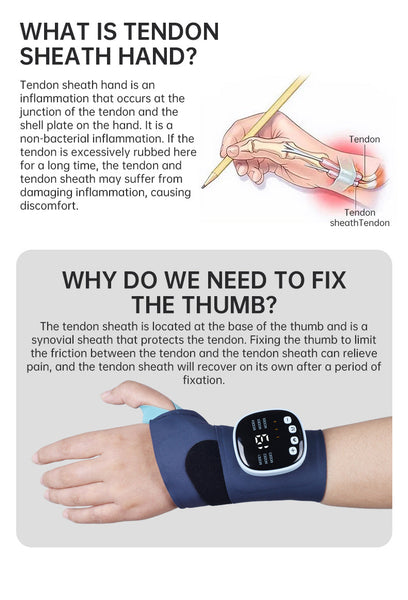 Ems Smart Tendon Sheath Hand Heating Wristband With Hot Compress And Massage Function Massagers