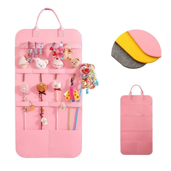 Pet Storage Bag Cat Toy Storage For Cat Stick Toys Catnip Toy Dog Comb Cat Interactive Toy Pet Toys Organizer Pet Products Cat Toys