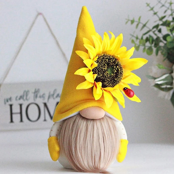 Bee Gnome Spring Sunflower Doll Decor Handmade Bumble Plush Faceless Ornaments Bedroom Desktop Gnomes Seasonal Decorations
