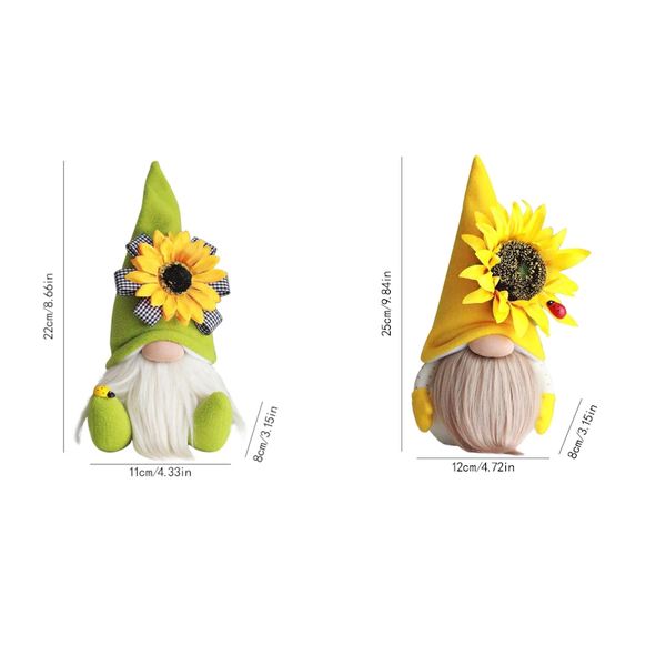 Bee Gnome Spring Sunflower Doll Decor Handmade Bumble Plush Faceless Ornaments Bedroom Desktop Gnomes Seasonal Decorations