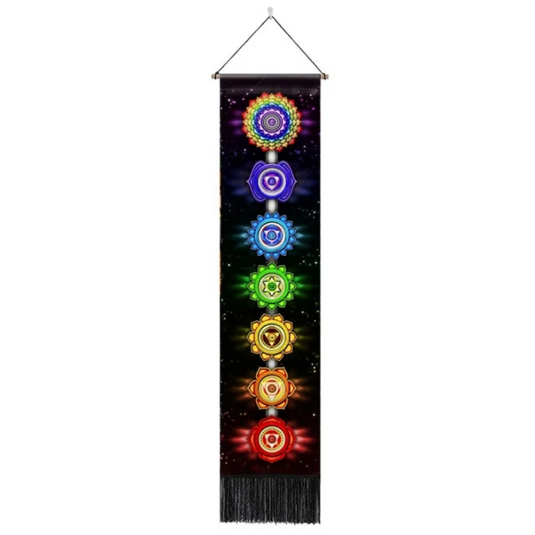 Seven Chakra Tapestry Hippie Mandala Chakras Wall Hanging Fabric Yoga Meditation For Spiritual Room Decor Tapestries