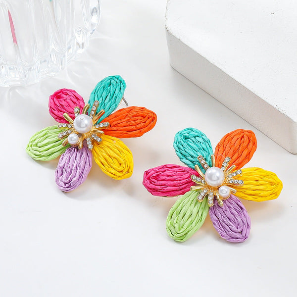 Veile Studios Women Ladies Party Accessories Flower Fashion Jewellery Earrings