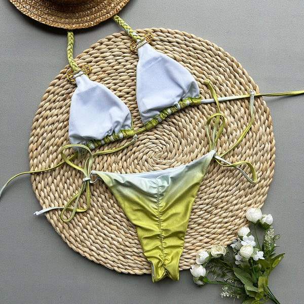Style Bikini With Tie Dye Design For Women Swimwear